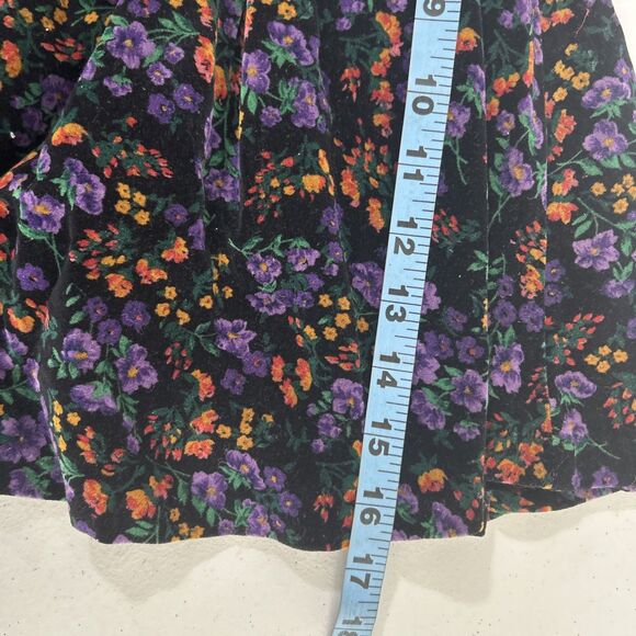 Vtg Sneak Preview Dress Kids 2T Velvet Daisy Peter Pan Holiday Cottagecore - Picture 6 of 7